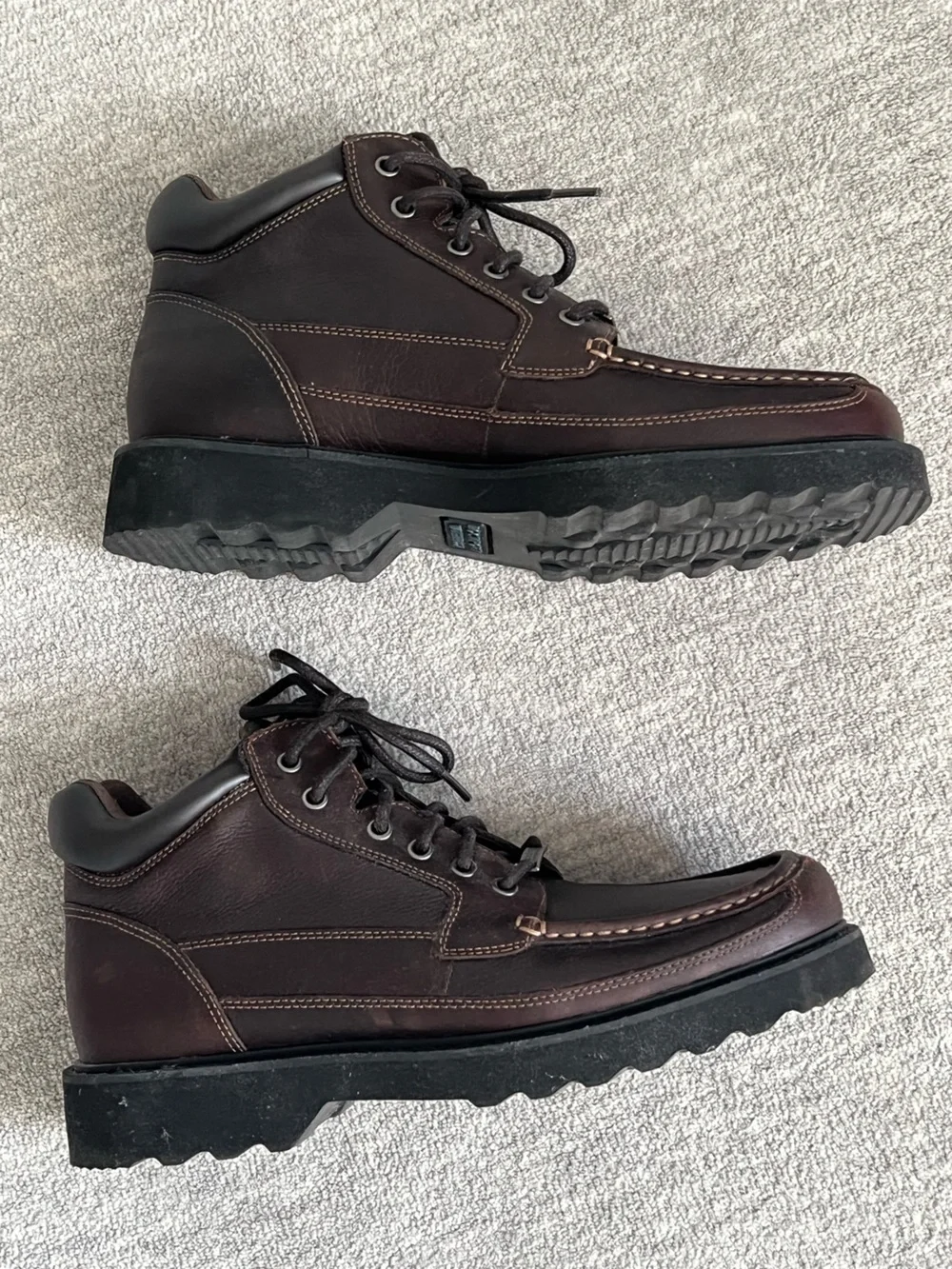 Rockport Dark Brown Leather Men’s Lace-Up Waterproof Boots Sz. 9 1/2” W